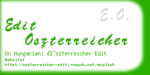 edit oszterreicher business card
